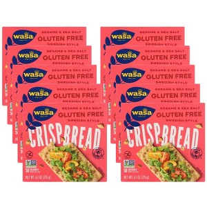 Wasa Sesame & Sea Salt Gluten-Free Crispbread - Case of 10/6.1 oz - 1 of 4
