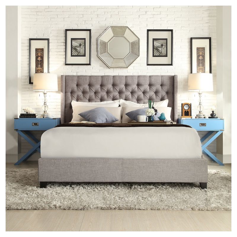 Highland Park Button Tufted Wingback Platform Bed - Inspire Q, 5 of 6