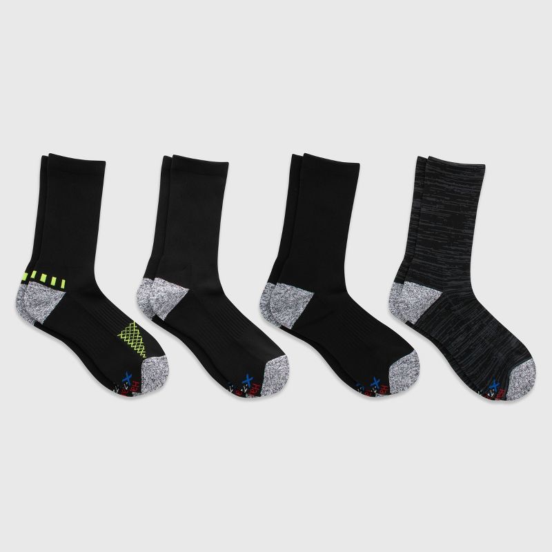 Hanes Premium Men's Performance Filament Crew Socks 4pk - 6-12, 2 of 4