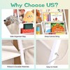 MAYEERTY 4 Tier Wooden Bookshelf and Toy Storage with Three Layer Sling Bookcase for Living Room White - 4 of 4