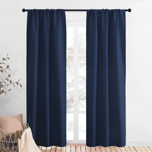 NICETOWN Blackout Curtains Rod Pocket Thermal Insulated Privacy Drapes (2 Panels) - 1 of 4