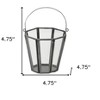 HomeRoots Set of Four Gray Distressed Geometric Iron And Glass Tabletop Votive Candle Holders - 3 of 4