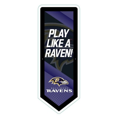 Evergreen Ultra-Thin Glazelight LED Wall Decor, Pennant, Baltimore Ravens- 9 x 23 Inches Made In USA