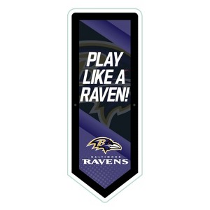 Evergreen Ultra-Thin Glazelight LED Wall Decor, Pennant, Baltimore Ravens- 9 x 23 Inches Made In USA - 1 of 4