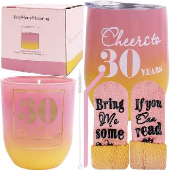 Meant2tobe 30th Birthday Tumbler & Party Supplies Gifts for Girl - Pink