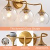 POWLIG 22.44-in 3-Light Gold Modern Dimmable Bathroom Vanity Light with Clear Glass Shade - 2 of 4