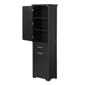 NicBex 68.1 Inch Tall Bathroom Storage Cabinet,Modern Storage Cabinet with 2 Different Size Drawers and Adjustable Shelf - 1 of 4