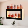 48" Square LED Acrylic Wine Display - 2-Tier Wall Mounted with Bluetooth/Remote Control, 16 Static Colors & 1-8H Timer - for Home Bars/Commercial Use - 4 of 4