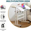 Coucheta Adjustable height mobile upright desk, sitting upright desk, small upright computer desk with wheels, home office - 3 of 4