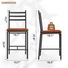 Bar Stools Set of 2/4, Faux Leather Bar Chair with Back, Thick Cushion, Upholstered Counter Height Bar Stools with Footrest for Kitchen Island - 2 of 4