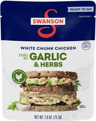 Swanson Original White Chunk Chicken Ready To Eat Fully Cooked - 2.6oz :  Target