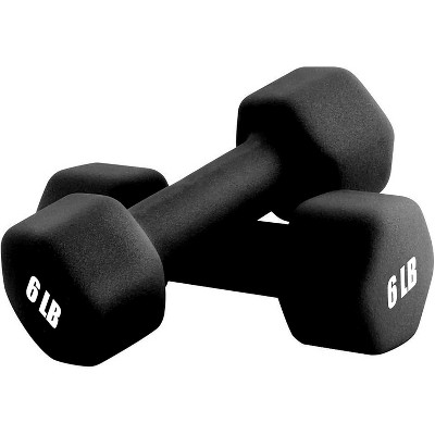 Neoprene Hex Dumbbell Set of 2, 1-15LB Anti-Slip & Anti-Roll Hand Weights, Free Weights for Home Gym Fitness