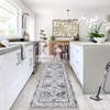 Washable Vintage Medallion Rug Non Slip Low Pile Rug Soft Oriental Throw Floor Cover Foldable Indoor Carpet for Living Room Bedroom Playroom Nursery - 2 of 4