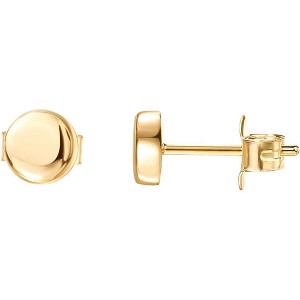 14K Gold Plated Sterling Silver Bar, Dot, Heart, Triangle, Star, Cat | Dainty Earrings for Women - 1 of 4