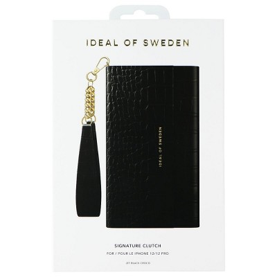 iDeal of Sweden Signature Clutch Case for iPhone 12 and 12 Pro - Jet Black Croco