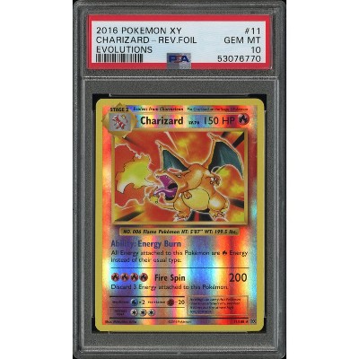 2016 Pokemon XY Evolutions Reverse Holo Charizard #11 PSA GEM MT 10 (Graded Card)