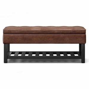 44" Essex Storage Ottoman Benches with Open Bottom - WyndenHall - 1 of 4