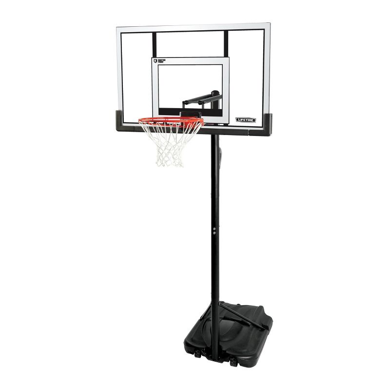Lifetime Adjustable Portable 52&#34; Basketball Hoop - White/Black, 1 of 11
