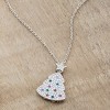 Slickblue Holiday Multicolor Christmas Tree Necklace, Rhodium Plated, .7 Ct Cubic Zirconia, 18-Inch Chain - 4 of 4