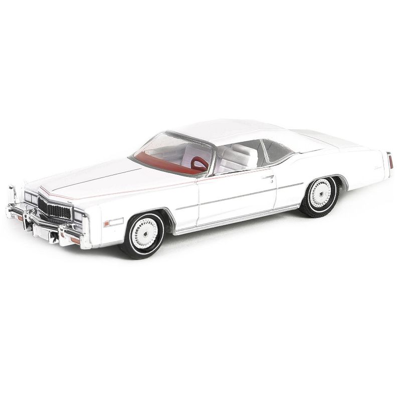 1976 Cadillac Eldorado Convertible (Top Up) White w/White Interior "Anniversary Collection" 1/64 Diecast Model Car by Greenlight, 2 of 4