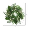 Vickerman 24" Artificial White Mini Flowers Greenery Wreath. - 2 of 4