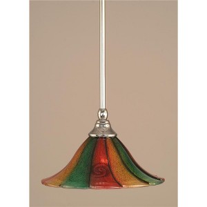 Toltec Lighting Any 1 - Light Pendant in  Chrome with 10" Mardi Gras Shade - 1 of 1