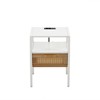 NicBex 15.75" Rattan Nightstand with Drawer Modern End Table with Metal Legs Beside Table for Bedroom, Living Room, Study - 2 of 4