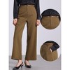 Allegra K Women's Fall Winter Wool Blend High Waist Wide Leg Business Casual Pants - 2 of 4