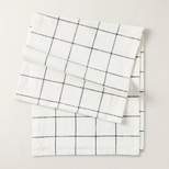 20"x90" Grid Lines Woven Table Runner Cream/Gray - Hearth & Hand™ with Magnolia