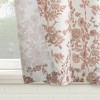 No. 918 2pc 54"x36" Elara Floral Print Semi-Sheer Rod Pocket Kitchen Curtain Tier Pair Blush - 3 of 4