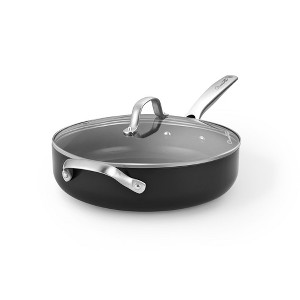ZACHVO 4 Quart Saute Pan with Cover, Non-stick, Black - 1 of 4