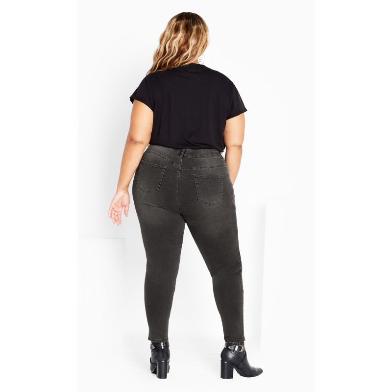 Women's Plus Size Wild Beauty Jean - smoke | ARNA YORK, 3 of 6