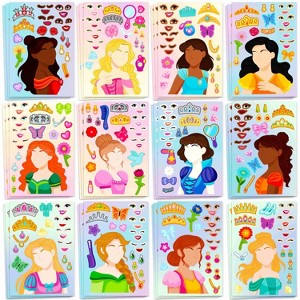 Joyfy 36 Pcs Art Kit for Kids 3-7 Make a face Stickers  Princess Stickers, Party Favors Kids Crafts, Goodie Bags Creative DIY Activity Toy 9x6 Inch - 1 of 4