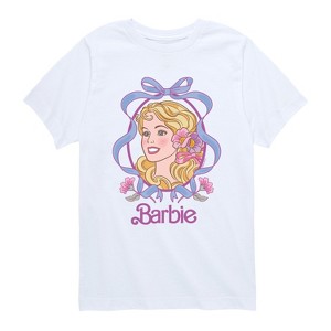Boys' - Barbie - Portrait Floral Bow Short Sleeve Graphic T-Shirt - 1 of 4