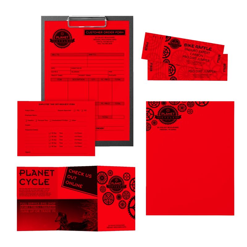Astrobrights Card Stock, 8-1/2 x 11 Inches, Re-Entry Red, Pack of 250, 3 of 4