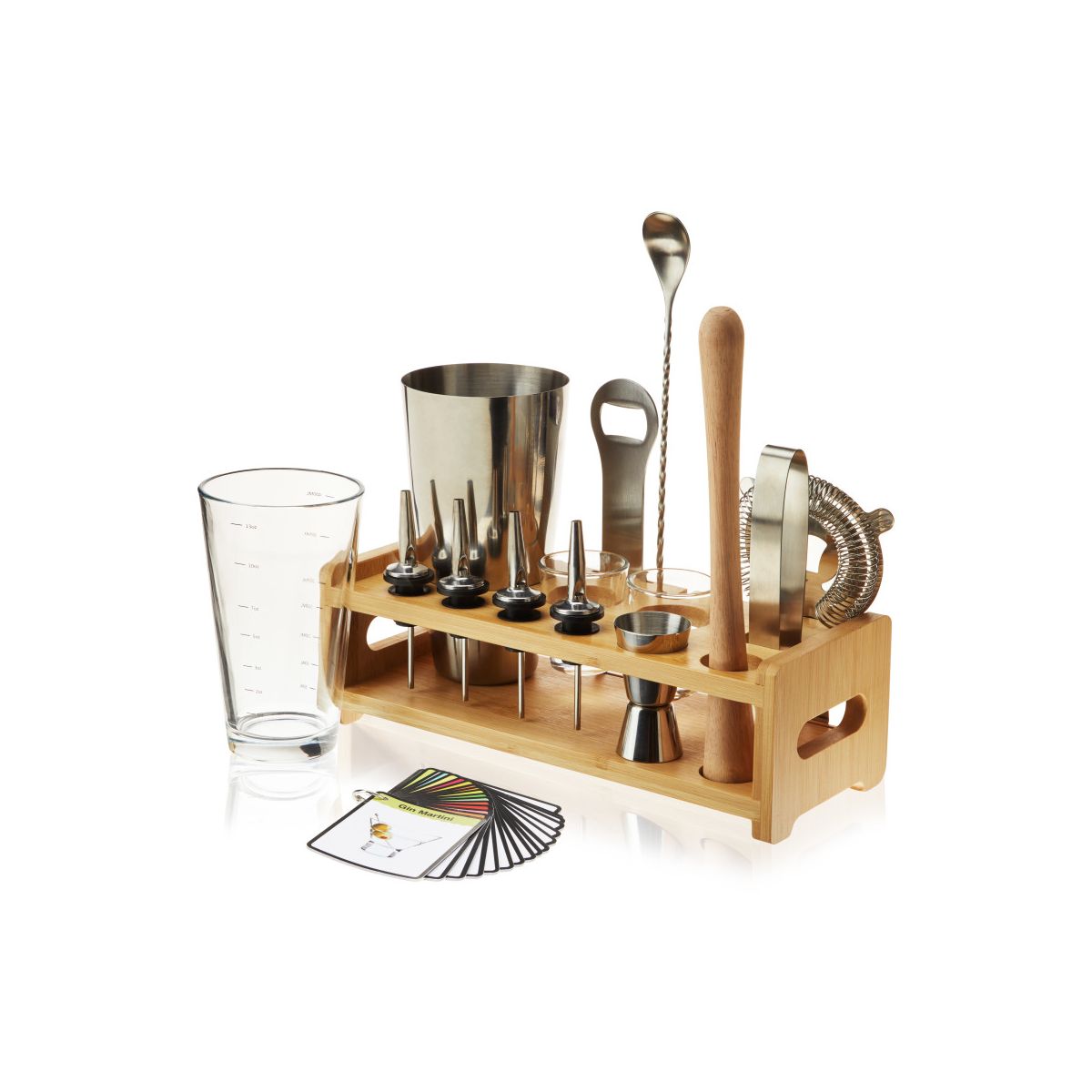 True Ultimate Barware Set with Wooden Stand