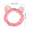 Unique Bargains Women's Cute Cat Ears Headbands Silicone Facial Cleansing Brush Pink 2 Pcs - 3 of 4