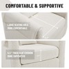 Syemin Velvet Accent Chair Set of 2, One Chair, One Ottoman, Modern Bucket Chair Armchair Living Room, Bedroom, Black, 27"*24.6"*24.8" White, - 4 of 4