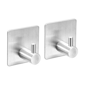 Unique Bargains 304 Waterproof Bathroom Kitchen Self Adhesive Hooks and Hangers - 1 of 4