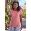Women's Waffle Knit Short Sleeve Top - LASCANA - 3 of 4