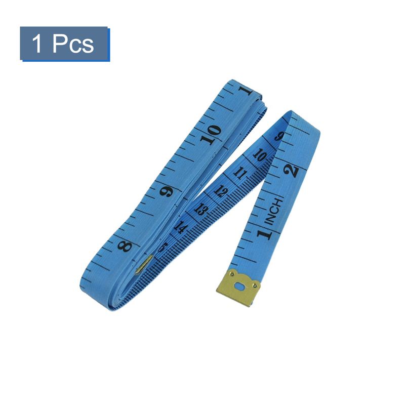 Unique Bargains Plastic Soft Flexible Ruler Measure Tape for Tailor Seamstress Blue 0.5"x60" 1 Pc, 3 of 5