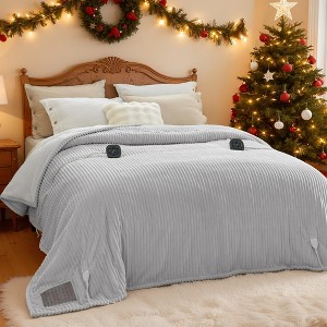GentleSoft Heated Blanket Soft Ribbed Flannel Electric Blanket Gifts for Others - 1 of 4