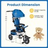 Safstar 5-in-1 Folding Trike for Toddlers 1-5 Years Old w/ Safety Harness Storage - 2 of 4