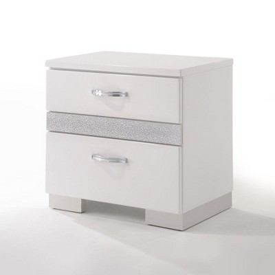 NicBex Nightstand with Drawers,Side Table with Metal Handles and Elegant Finish,Modern Bedside Table for Bedroom,Living Room