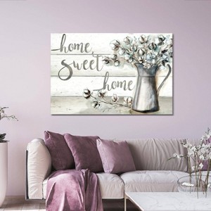 iCanvas Farmhouse Cotton Home Sweet Home by Tre Sorelle Studios Canvas Print Wall Art - 1 of 3