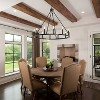 BAOURE Black Wagon Wheel Chandelier 12 Lights Round Chandeliers for Dining Room Light Fixture, Farmhouse Chandeliers for Entryway Living Room - 3 of 4