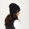 Anna-Kaci Women's Knit Beanie Hat with Faux Leather Buckle Detail and Folded Edge - 3 of 4