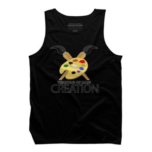 Men's Design By Humans Weapons of mass creation By Adamzworld Tank Top - 1 of 2