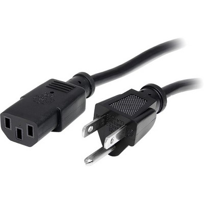 StarTech.com 3 ft 14AWG Computer Power Cord - NEMA5-15P to C13 - 3ft - NEMA 5-15P - IEC 60320 C13 125V AC - 15A - Black