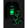 The Children's Place Adult Matching Family Christmas Glow In The Dark Long Raglan Sleeve Stay Merry Cotton Pajamas - 2 of 4